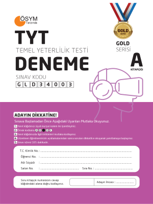 TYT GOLD DENEME - 3
