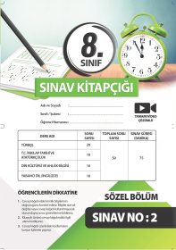 8. Sınıf Başarı Ölçme Seti Sözel Deneme 2