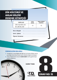 OTORİTE DİN KÜLTÜRÜ VE AHLAK BİLGİSİ 15.DENEME